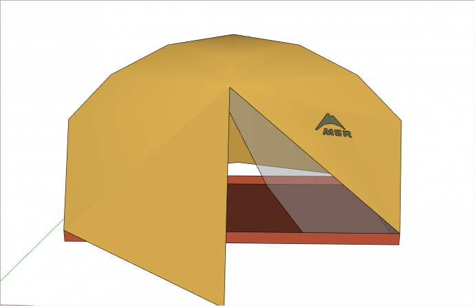 小型便携式SU帐篷模型_图1