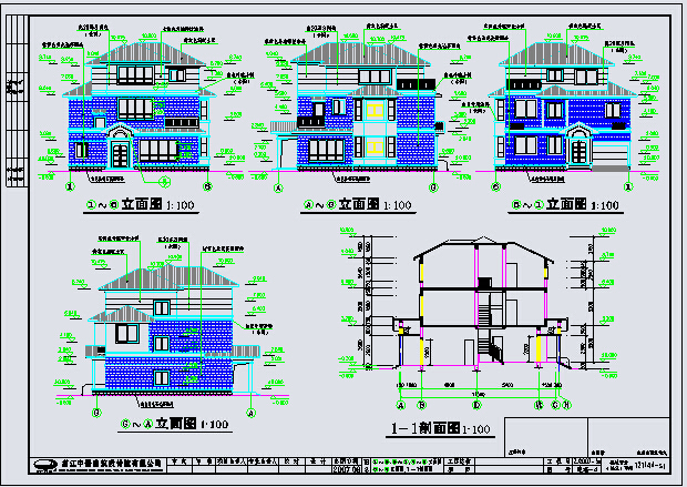 某地三层框架结构欧式风格别墅建筑设计施工图_图1