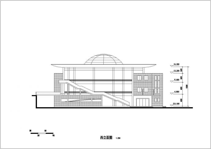 内江职大餐厅建筑方案方案设计图纸_图1