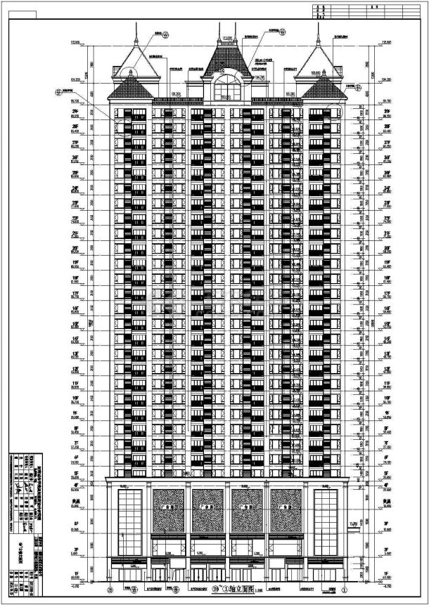 某地高层剪力墙公寓楼建筑设计施工图-图二