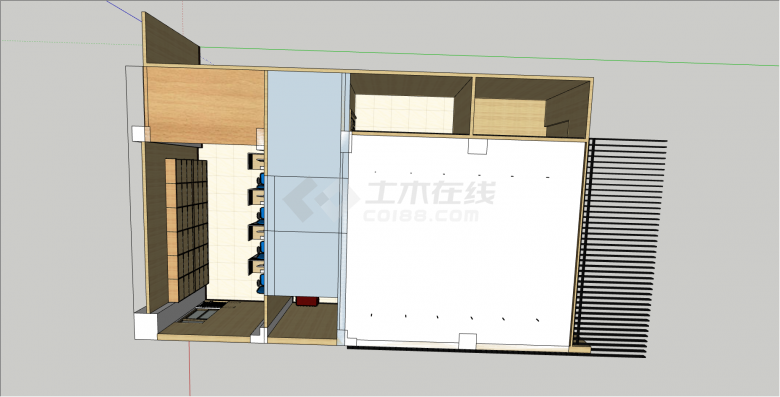 现代实用小型会议室su模型-图一