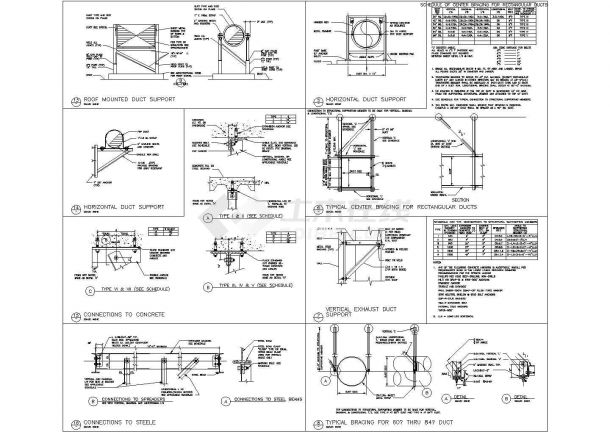 暖通工程管道安装大样图系列集合图纸-图二