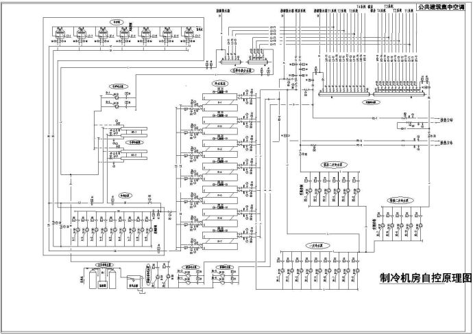 公共建筑集中空调制冷机房自控原理大样图_图1