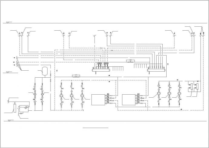 某空调水路系统流程设计标准大样图_图1