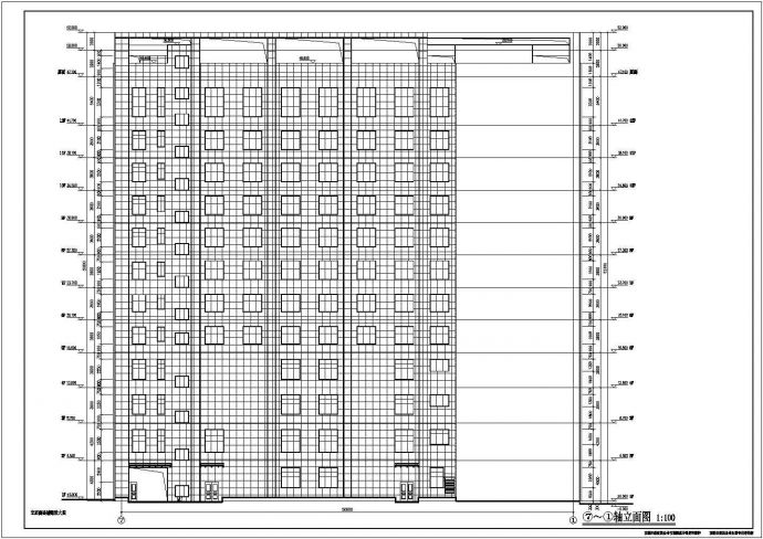 某地框架结构十二层酒店建筑设计施工图_图1