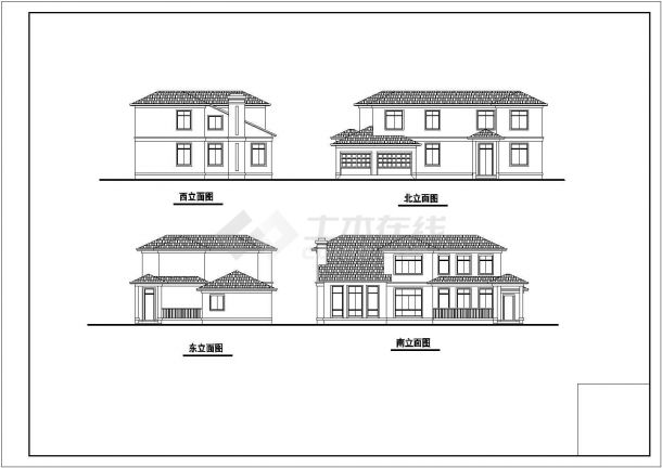 多套别墅建筑方案图（13个CAD文件）-图一