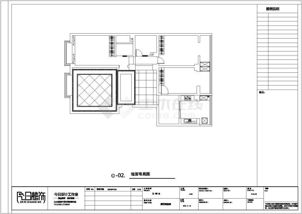 某三室一厅一厨两卫住宅装修设计施工图-图一