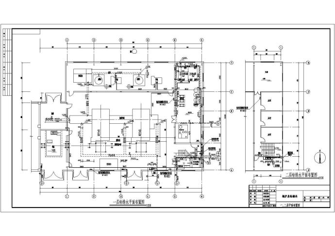 某蒸汽锅炉房给排水设计施工图_图1