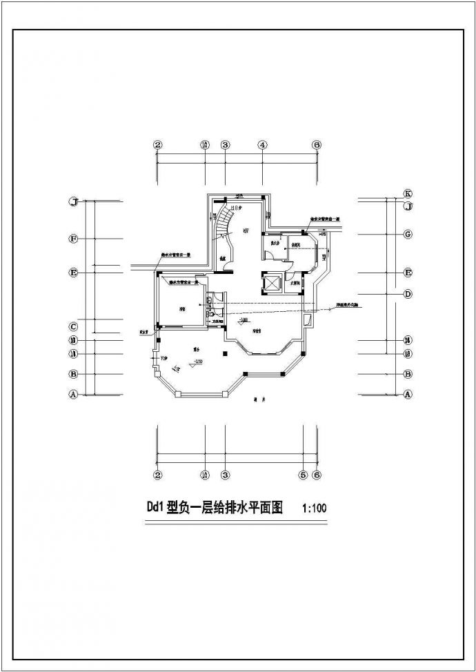 某3层框架结构别墅建结构筑施工图_图1