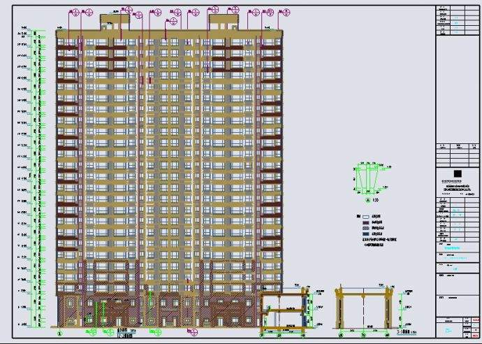 某高档小区21层住宅楼建筑设计施工图_图1