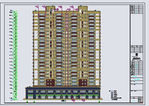 某高档小区21层住宅楼建筑设计施工图-图二