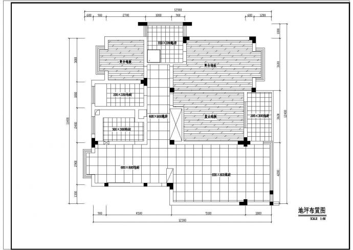 某经典风格三室两厅装修设计施工图_图1