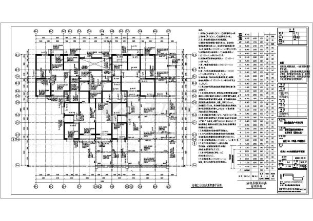【浐灞】32层大型建筑地下两层框架车库基础结构施工图-图二