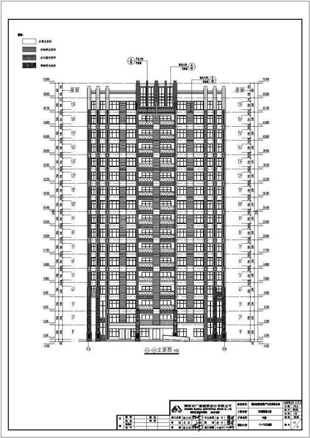 某地区高层框剪结构商住楼建筑方案图-图一