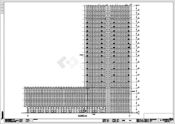 某地二十层框架结构酒店全套施工图（建筑和结构和水暖）-图一
