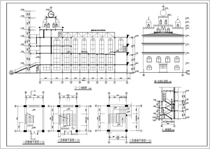 某地六层框架结构教堂建筑设计施工图_图1