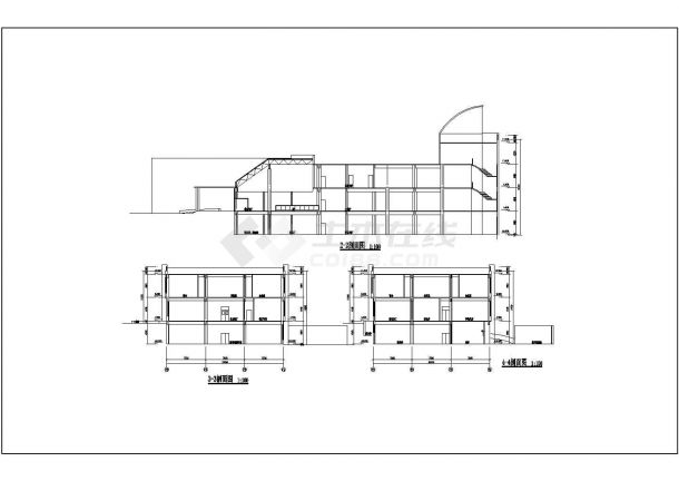 某三层框架结构滑雪俱乐部方案建筑施工图-图二