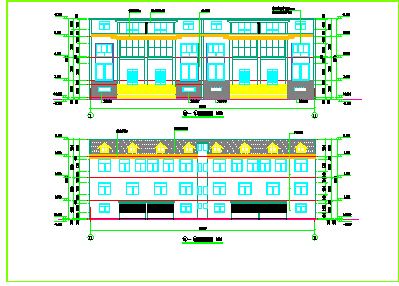 某地连体多层别墅楼建筑方案设计图-图一