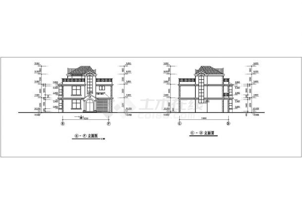 某地新农村三层砖混结构别墅建筑设计施方案-图二