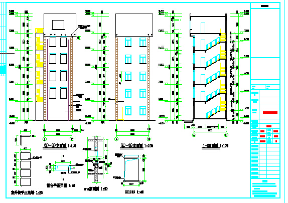 某地6层消防训练塔建筑设计施工图_图1