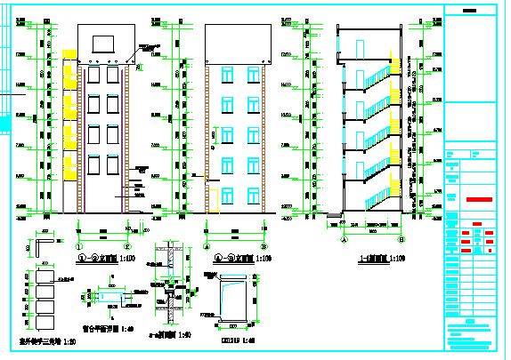 某地6层消防训练塔建筑设计施工图