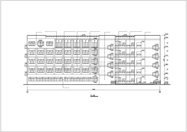 某学校五层实验楼建筑设计全套施工图-图二