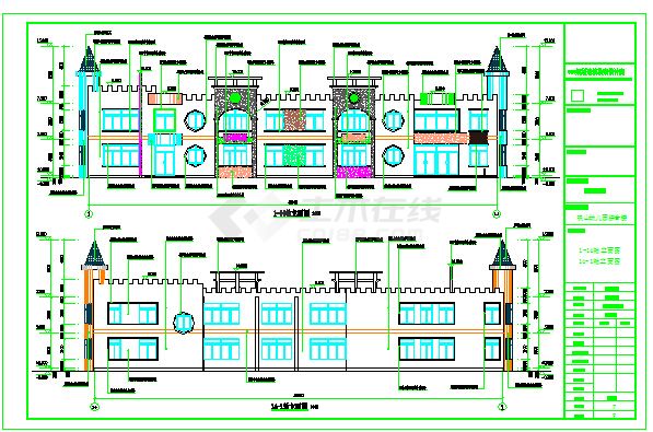 某地二层框架结构幼儿园建筑设计施工图-图一