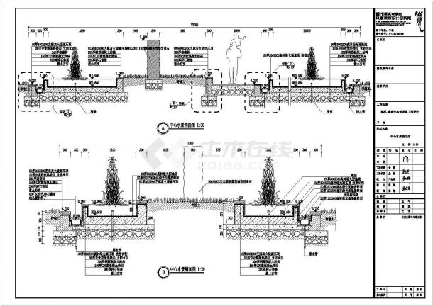 某五星级酒店绿化设计施工图（含结构）-图一