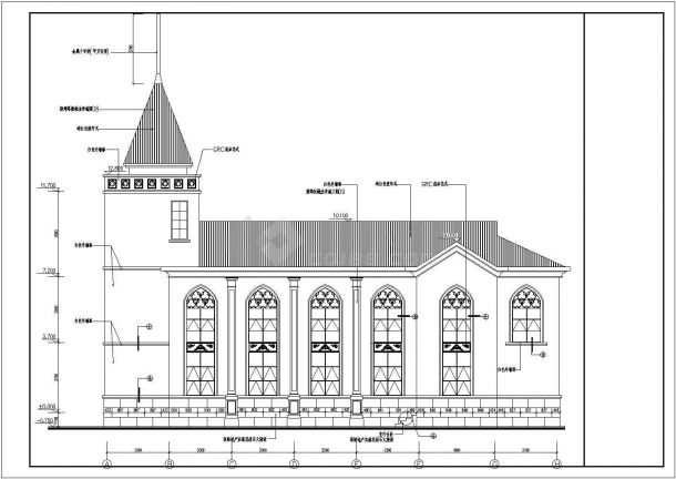 【福建】某地教堂建筑设计详细施工图-图一