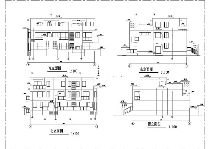 四川某地框架结构三层别墅建筑设计施工图_图1