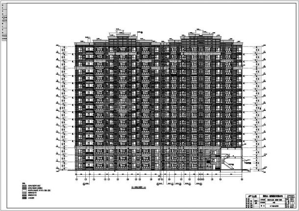 某地框架结构十七层住宅建筑设计施工图-图二
