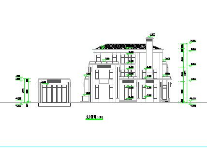 某地三层框架结构欧式风格别墅建筑设计施工方案-图一