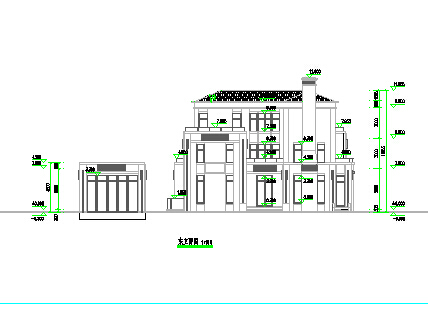 某地三层框架结构欧式风格别墅建筑设计施工方案_图1