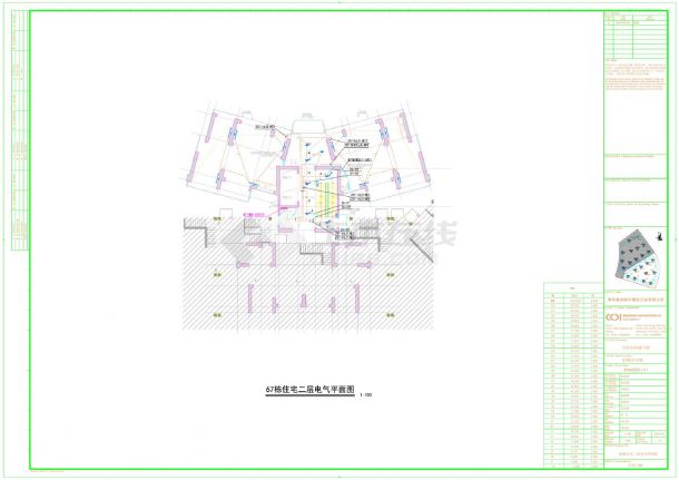  广东某综合商业住宅塔楼67#电气平面图.dwg-图二
