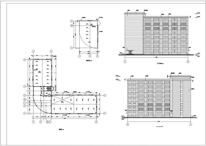 某地8层框架结构办公楼建筑设计图纸_图1
