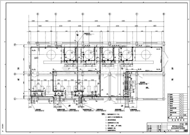 全套电厂锅炉补给水处理系统设备管道布置安装图纸-图一