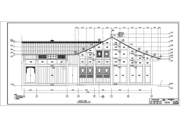 某地清代三进院全套建筑设计施工图-图一