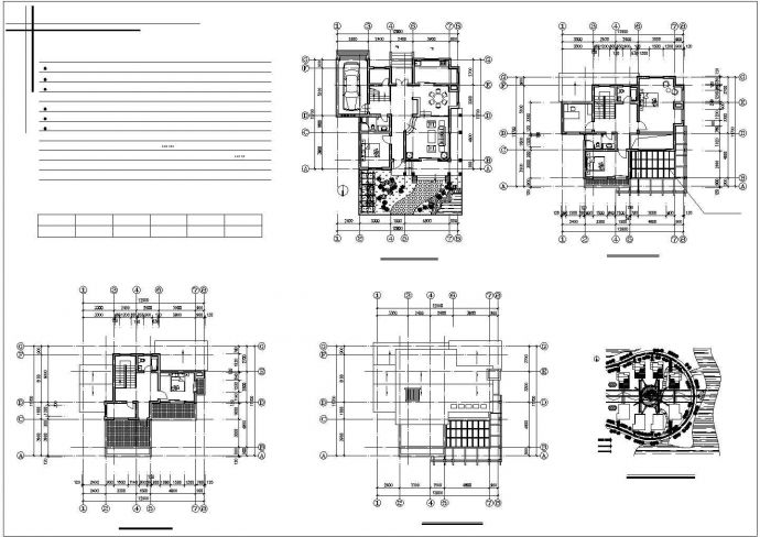 某地村镇三层独栋别墅建筑设计方案图_图1