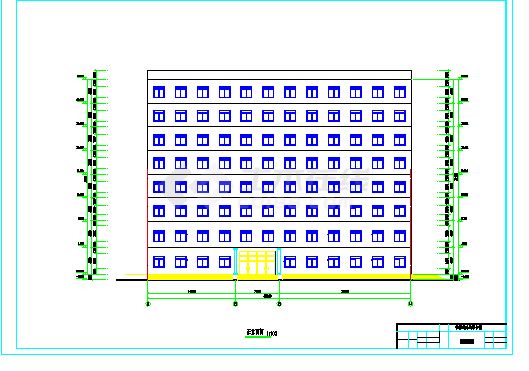 某市8层框架结构社保局办公综合楼建筑施工图（毕业设计）-图二