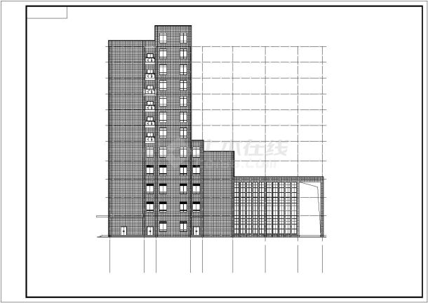 某地十一层框架结构医院建筑设计施工图-图一