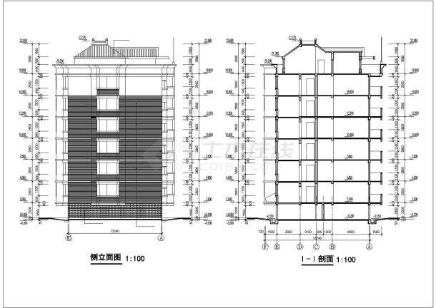 某地六层公寓住宅楼建筑设计施工图-图一