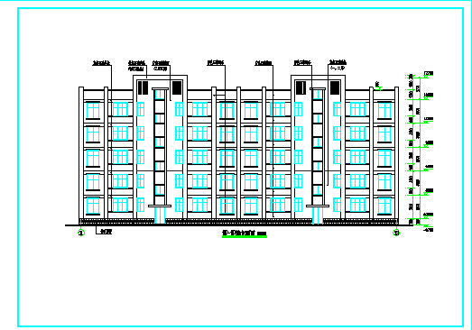 某地五层框架结构宿舍建筑设计施工图