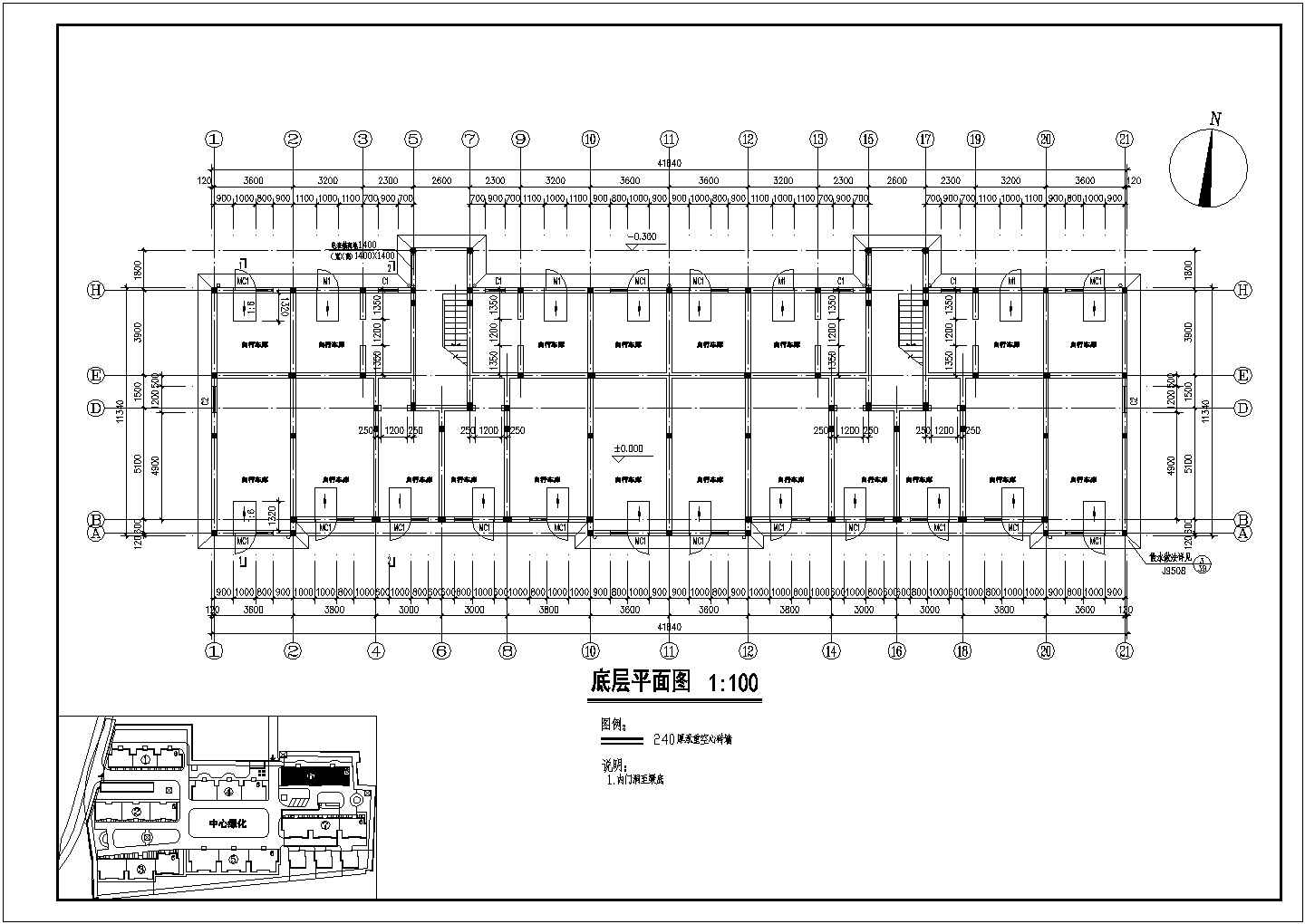 【上海】某小区多层住宅楼建筑设计图纸