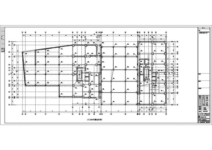 某地100m高框架核心筒剪力墙转换结构商业楼结构施工图_图1