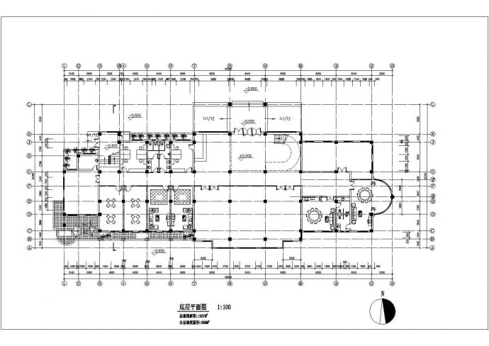 某小区二层公建会所建筑设计施工图_图1