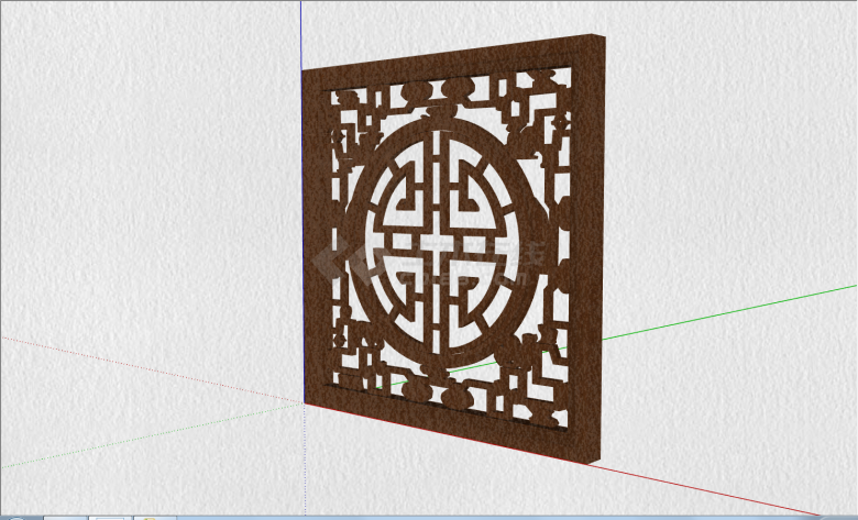 玲珑秀丽中式窗户的SU模型-图二