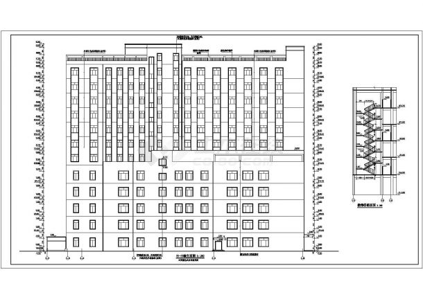 某地十二层框架结构酒店商业综合楼建筑设计施工图-图一