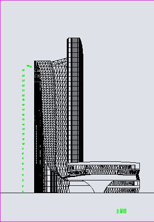 某地框架结构25层酒店建筑设计方案图-图二