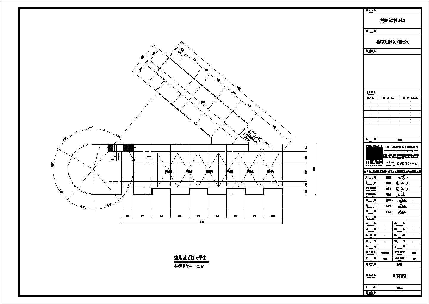 某地框架结构3层幼儿园建筑设计方案图