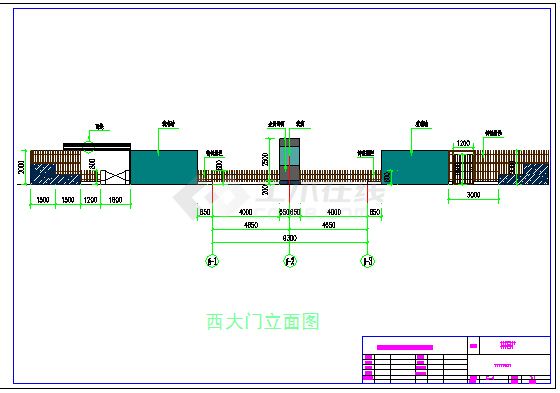 【上海】某地小区大门改造建筑设计施工图-图二